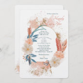 Bohoフレーム第2結婚式招待状 招待状 (正面/裏面)