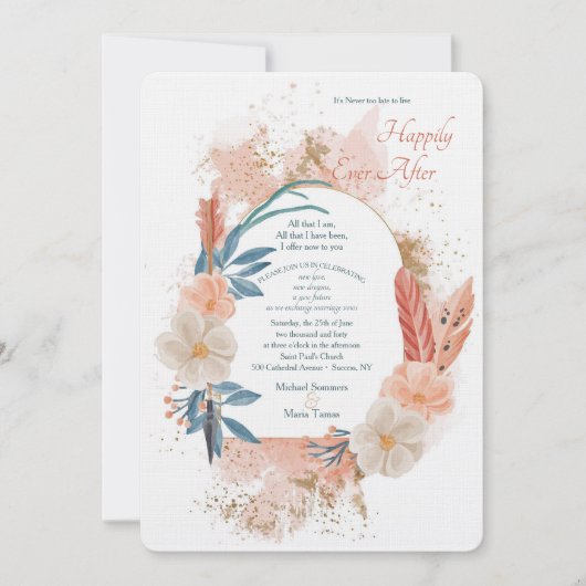 Bohoフレーム第2結婚式招待状 招待状 (正面)