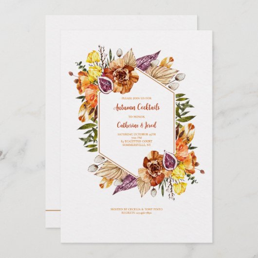 Bohoフレーム 招待状 (正面/裏面)