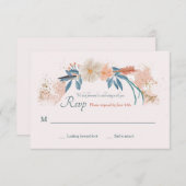 BohoフレームRSVPカード 出欠カード (正面/裏面)