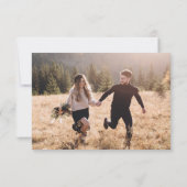 Bohoフローラとパンパスウェディング日付カードを保存 招待状 (裏面)