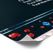 Bohoフローラと羽毛16テーブル座席表 ポスター (角)