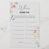 Bohoフローラどこに我々はブライダルシャワーゲーム (正面)