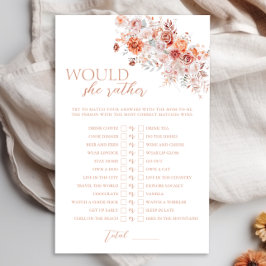 Bohoフローラの赤ちゃんシャワー彼女はむしろゲームだろう