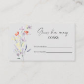 Bohoフローラは何個のコルクブライダルゲームを推測 エンクロージャーカード (正面)