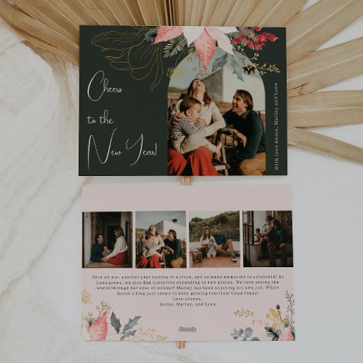 Bohoフローラアーチ応援新年5枚の写真 シーズンカード