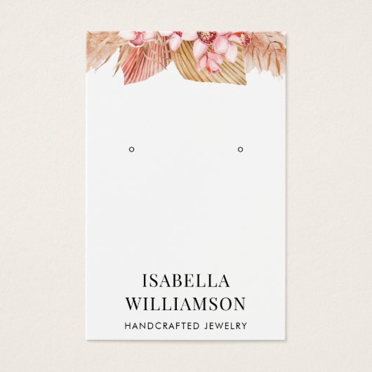 Bohoフローライヤリングジュエリー表示カード (正面)
