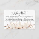 Bohoフローラウィングウェルブライダルシャワーカード 名刺 (正面)