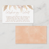 Bohoフローラウィングウェルブライダルシャワー挿入カード エンクロージャーカード (正面/裏面)