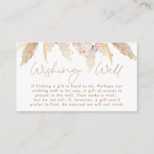 Bohoフローラウィングウェルブライダルシャワー挿入カード エンクロージャーカード