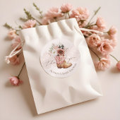 Bohoフローラウエスタンピンク女性のカーボーイブートサンキュー ラウンドシール