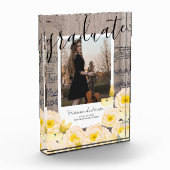 Bohoフローラウッドミュージック卒業フォトブロック フォトブロック (左)