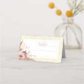 Bohoフローラエレガントなウェディングシート座席表 プレイスカード (正面)