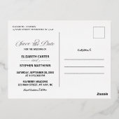 Bohoフローラオレンジと赤面ピンクフォト結婚ズ 箔招待状ポストカード (裏面)