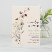 Bohoフローラカップルのシャワー 招待状 (スタンド正面)