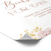 Bohoフローラガーデンブックスベビーポスター ポスター (角)