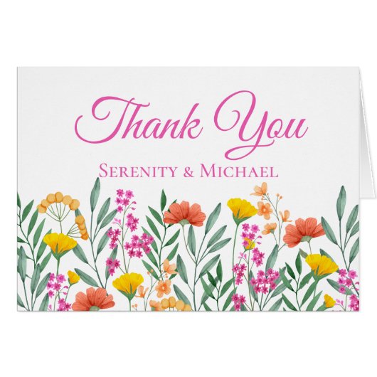 Bohoフローラガーデンワイルドフラワー結婚ズありがとう (正面横)