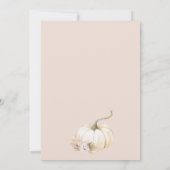 Bohoフローラガールズリトルカボキンベビーシャワーインビット 招待状 (裏面)