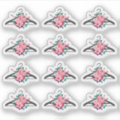 Bohoフローラクリスタル服ハンガーファッションクローゼット シール (正面)