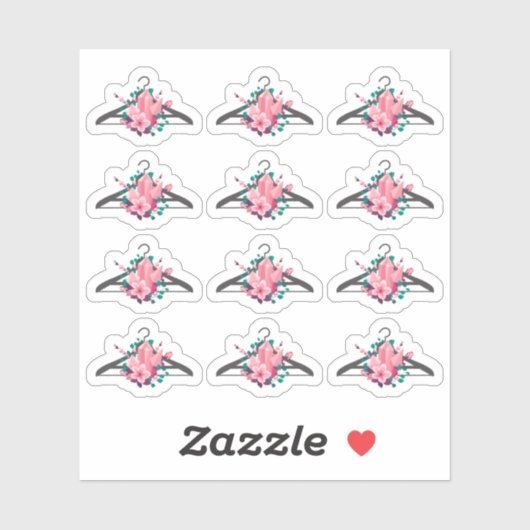 Bohoフローラクリスタル服ハンガーファッションクローゼット シール (シート)