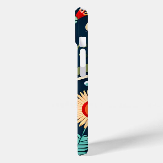 Bohoフローラグリーンレッドパーソナライズされた写真 Case-Mate iPhoneケース (裏面 / 左)