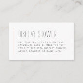 Bohoフローラグリーン&ピンクブライダルシャワーインサート エンクロージャーカード (正面)