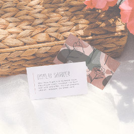 Bohoフローラグリーン&ピンクブライダルシャワーインサート エンクロージャーカード