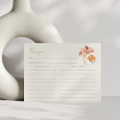 Bohoフローラコーヒーカップブライダルシャワーレシピカード ポストカード