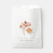 Bohoフローラコーヒーブライダルシャワーありがとう フェイバーバッグ (正面)