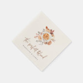 Bohoフローラコーヒー「The Perfect Blend」結婚の スタンダードカクテルナプキン (角)