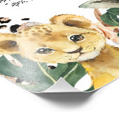 Bohoフローラサファリ誕生日マイルストーンポスター フォトプリント (角)