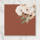 Bohoフローラサンキューベイビーシャワーギフトラベル フェイバータグ (裏面)