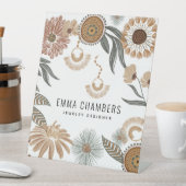 Bohoフローラジュエリーデザイナーペデスタルサイン 台座サイン (インサイチュ)