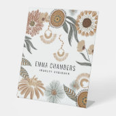 Bohoフローラジュエリーデザイナーペデスタルサイン 台座サイン (正面)