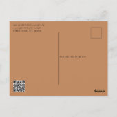 Bohoフローラスカルウェスタンウェディング日付を保存 ポストカード (裏面)