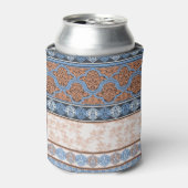 Bohoフローラストライプ：エスニックシームレスコレクション 缶クーラー (缶正面)