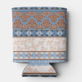 Bohoフローラストライプ：エスニックシームレスコレクション 缶クーラー (裏面)