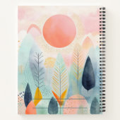 Bohoフローラスパイラルノート – カスタム ノートブック (裏面)