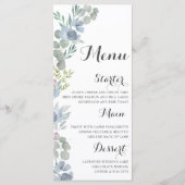 Bohoフローラダスティブルーウォーター結婚カラーのメニュー メニュー (正面)