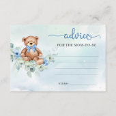 Bohoフローラテディベアアドバイスママのために エンクロージャーカード (正面)