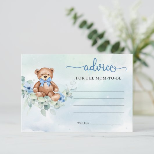 Bohoフローラテディベアアドバイスママのために エンクロージャーカード (スタンド正面)