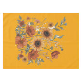 Bohoフローラテーブルクロス – 暖かいトーン自然 テーブルクロス (正面(横))