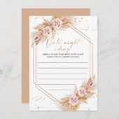 Bohoフローラデイトナイトアイディアカード 招待状 (正面/裏面)