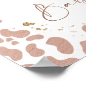 Bohoフローラハイランドカウベイビーシャワーへようこそ ポスター (角)