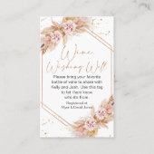 Bohoフローラバラ金ゴールドウィングウェル挿入 名刺 (正面)