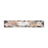 BOHOフローラパンパスグラスウォーターカラーグリーンウッド 招待状ベリーバンド (フラット)