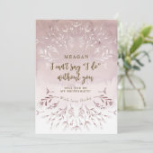 bohoフローラパープルが私の花嫁のメイドになるよ 招待状 (スタンド正面)