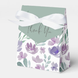 Bohoフローラパープルウォーター色ありがとうござ結婚いさんのFa フェイバーボックス