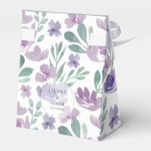 Bohoフローラパープルウォーター色ありがとうござ結婚いさんのFa フェイバーボックス (裏面サイド)