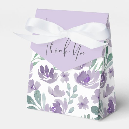 Bohoフローラパープルウォーター色ありがとうござ結婚う フェイバーボックス (正面サイド)